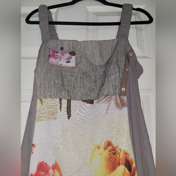 Grey flower dress - Picture 2 of 4